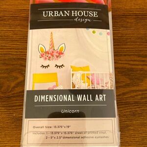 Urban House Design unicorn dimensional wall art